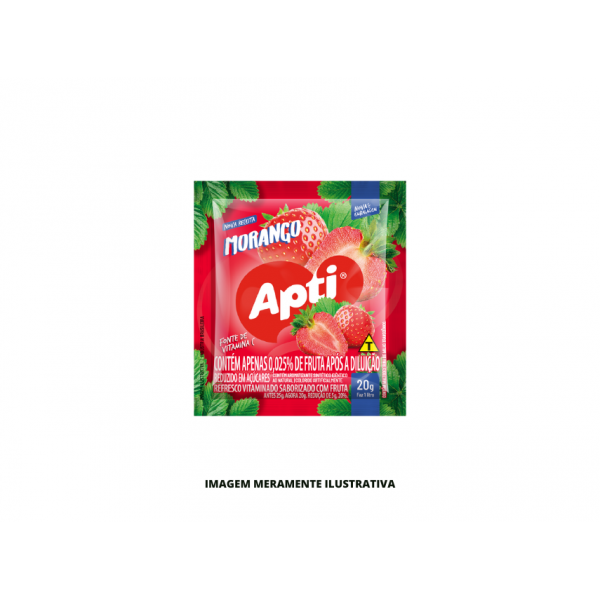 REFRESCO EM PO - APTI - 20g MORANGO - DP15